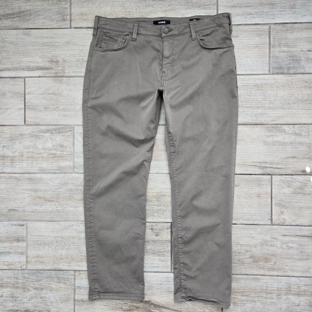 Mavi Matt Relaxed Straight Leg‎ Jeans Men Olive Stretch Feel Five Pocket 40W 32L